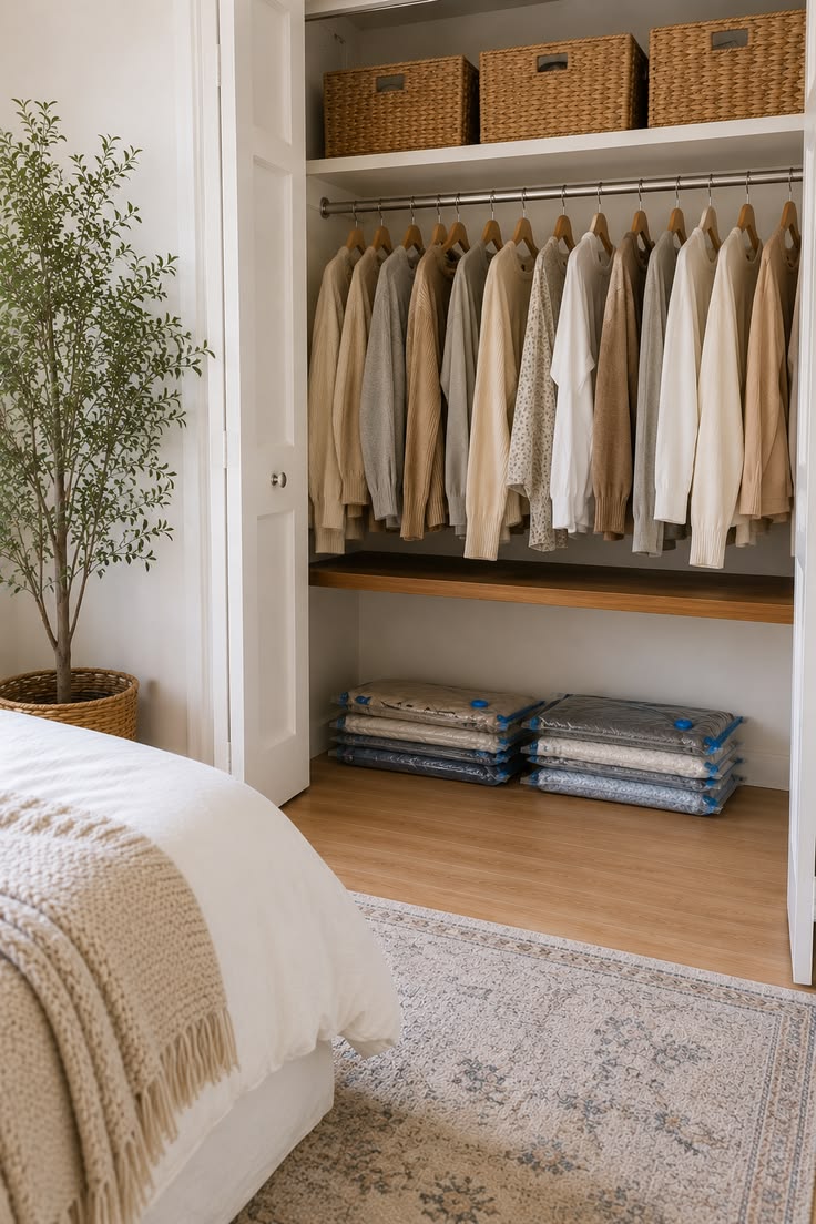 Jumbo vacuum storage bags for clothes and bedding